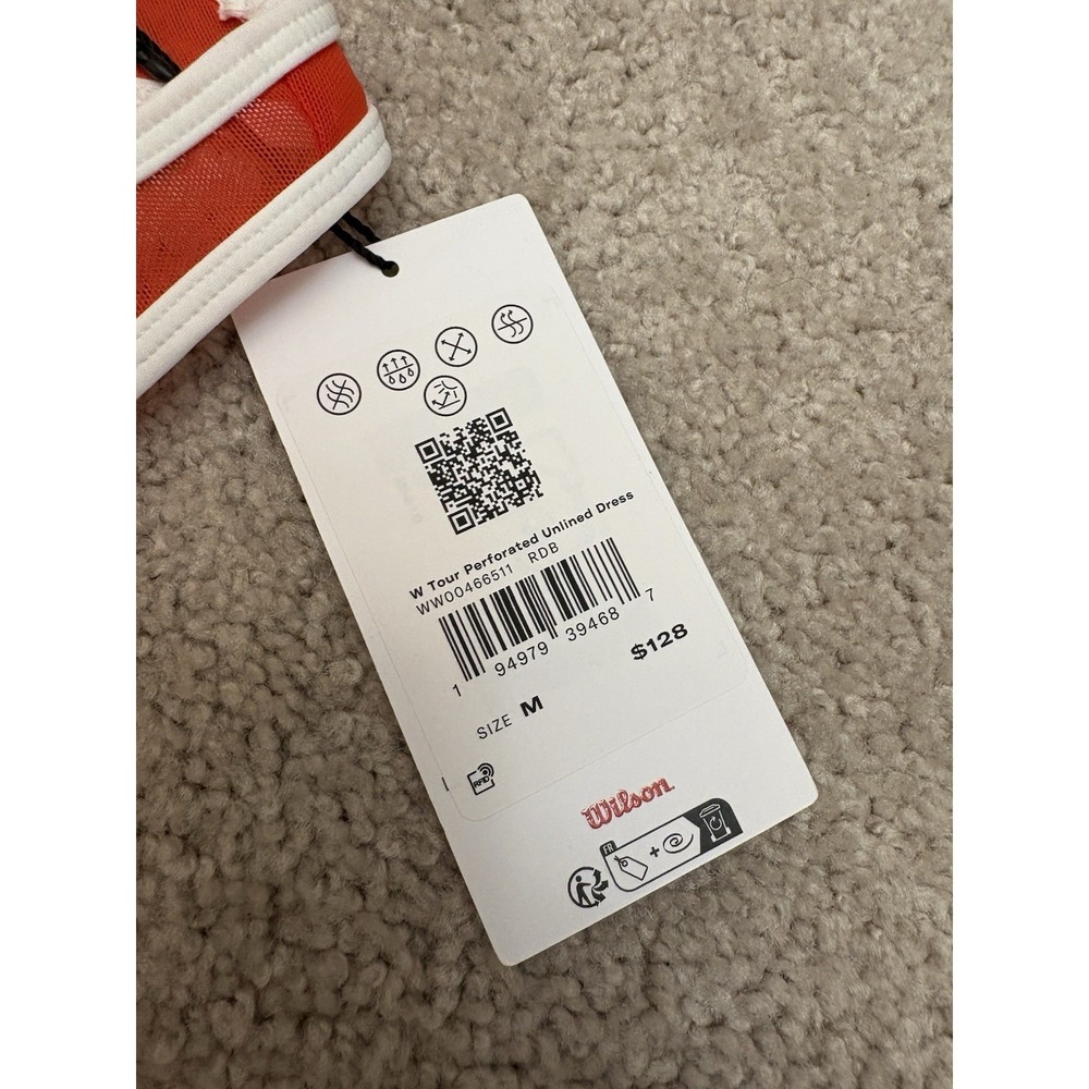 New Wilson Tour Perforated Unlined Orange Dress Preppy 128$ Value Size Medium - Picture 2 of 7